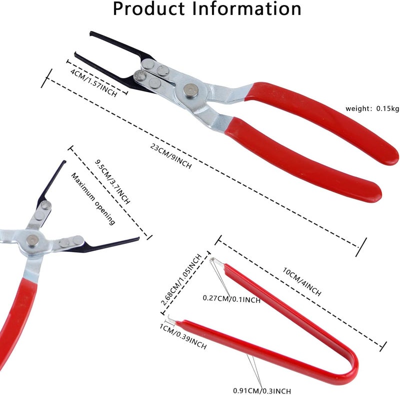 Abvsdu 2 PCS Relay Tester, Electrical Disconnect Pliers, Automotive Relay Fmm Fuses Puller Tool, Automotive Relay Tester (Red) - Image 2